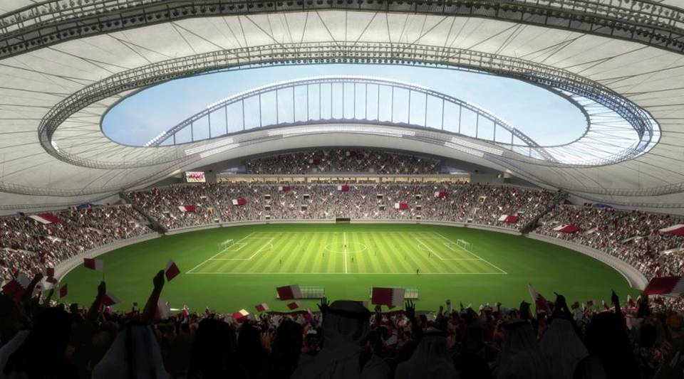 عکس استادیوم فوتبال خلیفه در قطر 